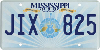 MS license plate JIX825