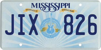 MS license plate JIX826