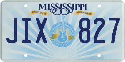 MS license plate JIX827