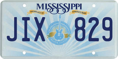 MS license plate JIX829