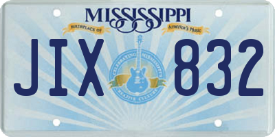 MS license plate JIX832