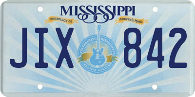 MS license plate JIX842