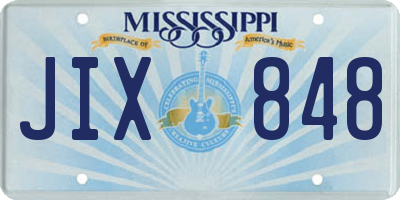 MS license plate JIX848