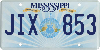 MS license plate JIX853