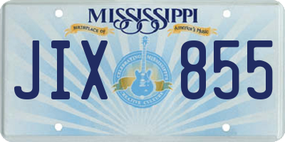 MS license plate JIX855