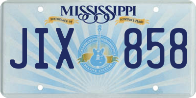 MS license plate JIX858