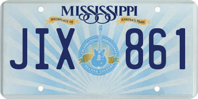 MS license plate JIX861