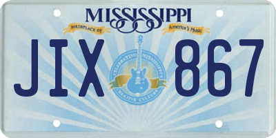 MS license plate JIX867