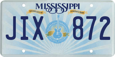 MS license plate JIX872
