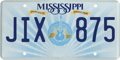 MS license plate JIX875
