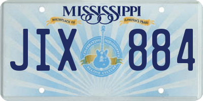 MS license plate JIX884