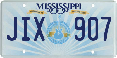 MS license plate JIX907