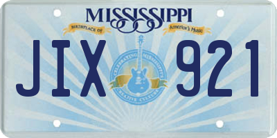 MS license plate JIX921