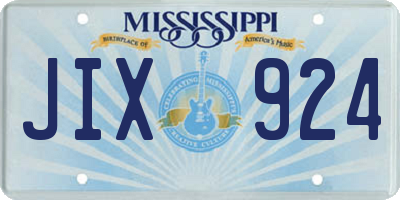 MS license plate JIX924