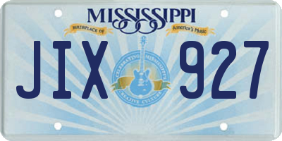 MS license plate JIX927