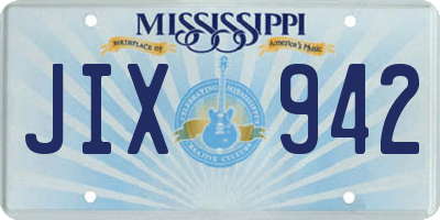 MS license plate JIX942
