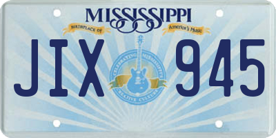 MS license plate JIX945