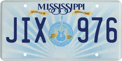 MS license plate JIX976