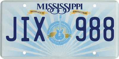 MS license plate JIX988