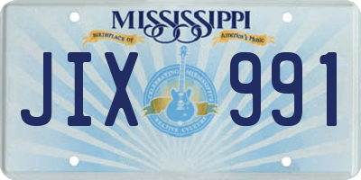 MS license plate JIX991