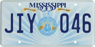 MS license plate JIY046