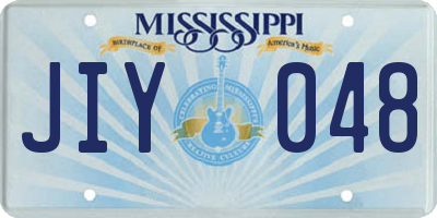 MS license plate JIY048