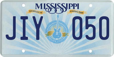 MS license plate JIY050