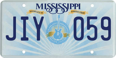 MS license plate JIY059