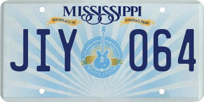 MS license plate JIY064