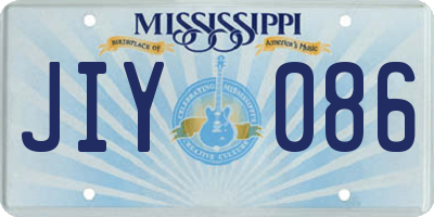 MS license plate JIY086
