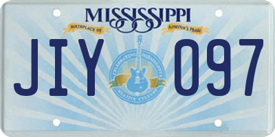 MS license plate JIY097