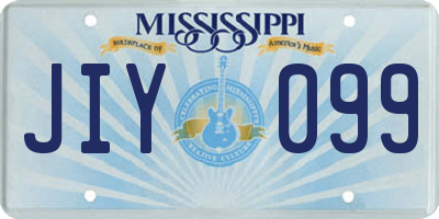 MS license plate JIY099