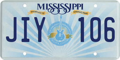 MS license plate JIY106