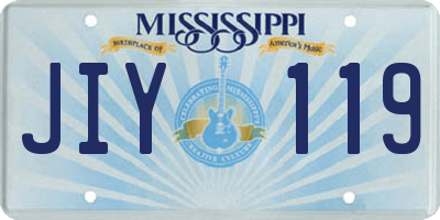 MS license plate JIY119
