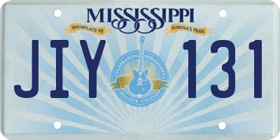 MS license plate JIY131