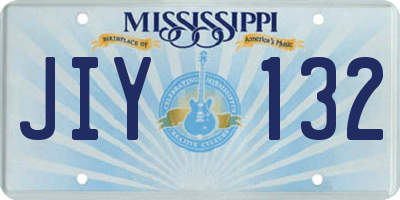 MS license plate JIY132