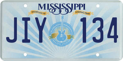 MS license plate JIY134
