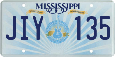 MS license plate JIY135