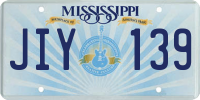 MS license plate JIY139