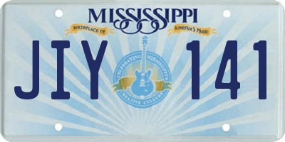 MS license plate JIY141