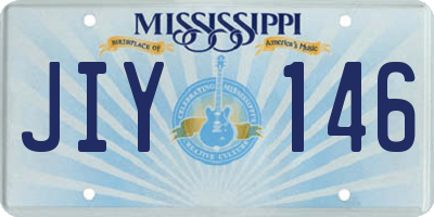 MS license plate JIY146
