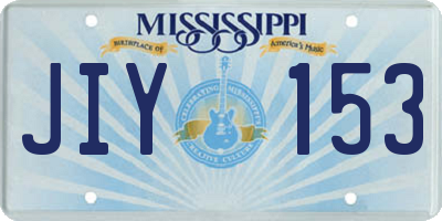 MS license plate JIY153