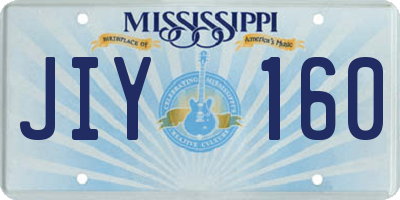 MS license plate JIY160