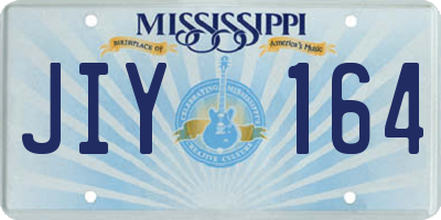 MS license plate JIY164