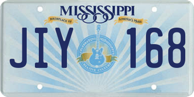 MS license plate JIY168