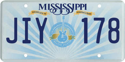 MS license plate JIY178
