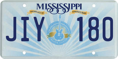 MS license plate JIY180
