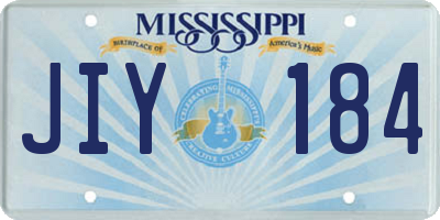 MS license plate JIY184