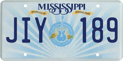 MS license plate JIY189