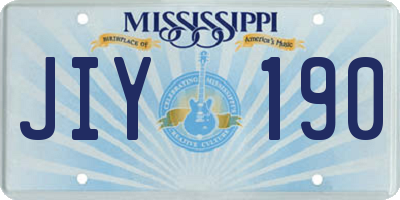 MS license plate JIY190